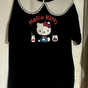 Hello Kitty Black Dress with White Collar